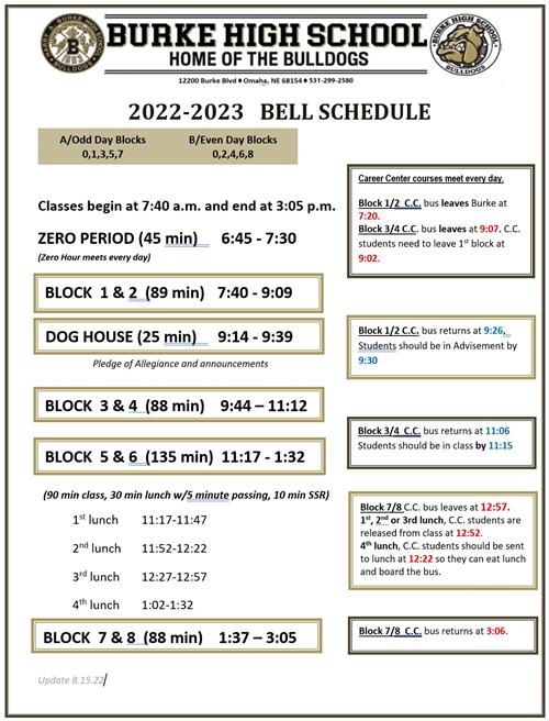 Bell Schedule